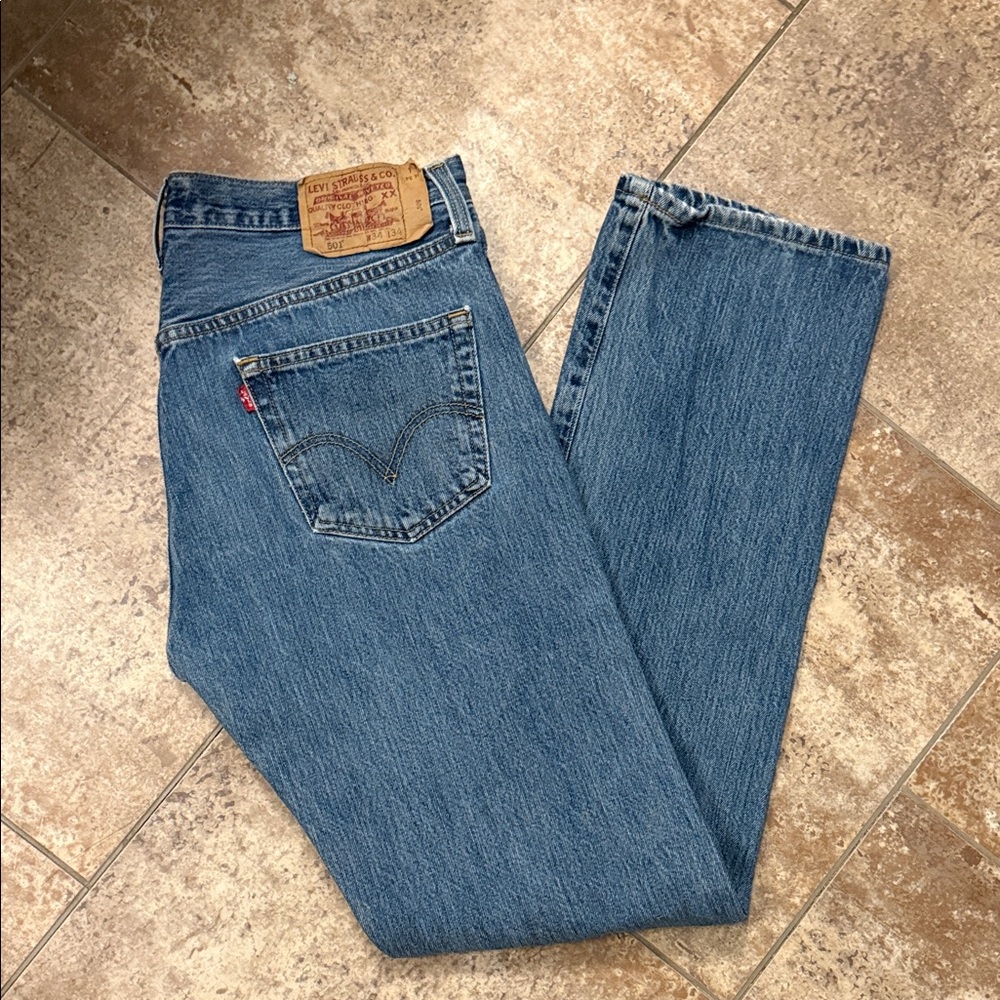 Levi's 501 Men's Classic Straight Blue Jeans 34x34